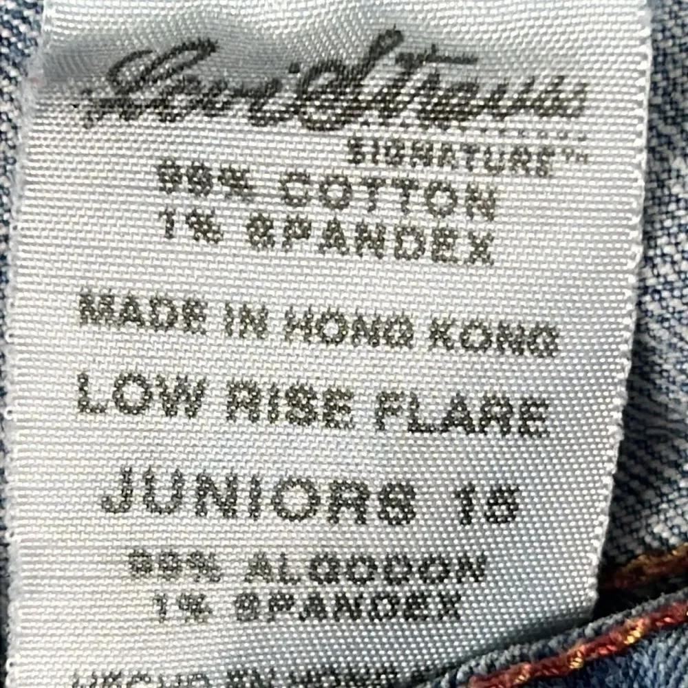 Vtg. ‎ LEVI STRAUSS SIGNATURE COLLECTION Low Rise Flare JEANS Women -Junior 15